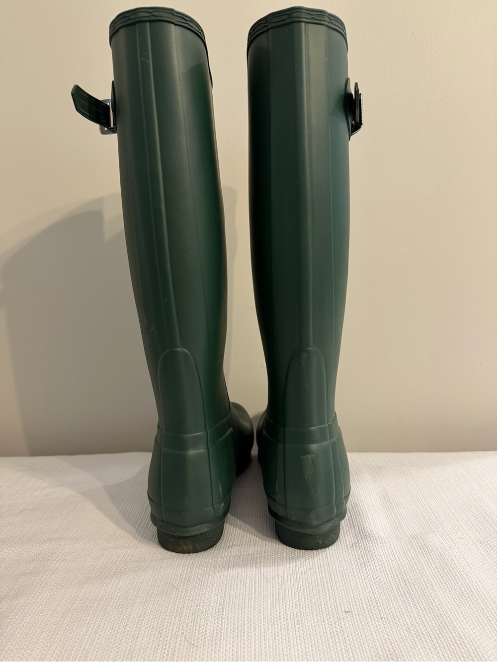 Women’s Hunter Tall Matte Forest Green Rain Boots sz 7 *never worn see pics - Picture 5 of 10